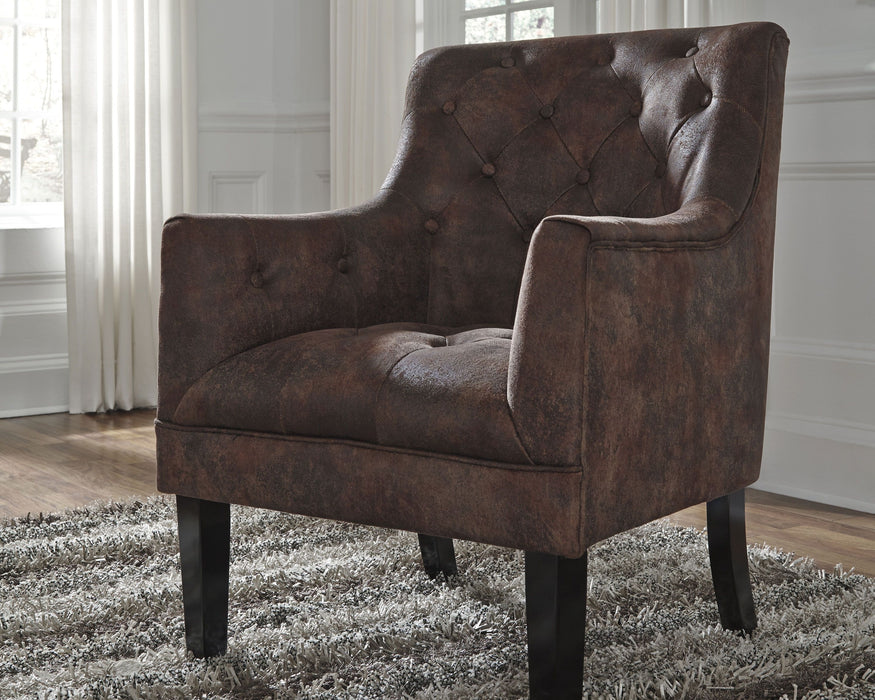 Drakelle - Mahogany - Accent Chair - Simple Home Plus