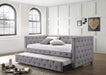 Mockern - Tufted Upholstered Daybed With Trundle - Gray - Simple Home Plus