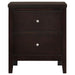 Carlton - 2-Drawer Rectangular Nightstand - Cappuccino - Simple Home Plus