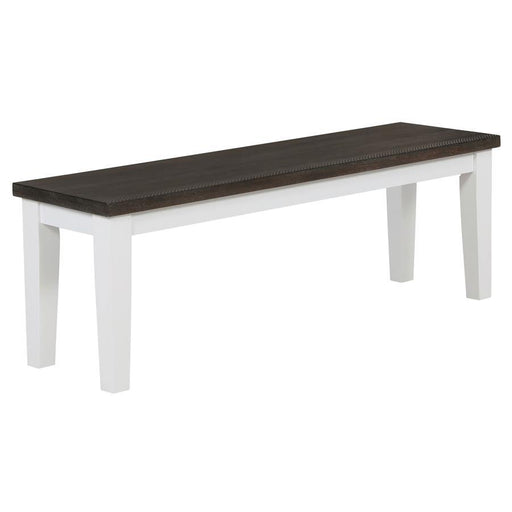 Kingman - Rectangular Bench - Espresso And White - Simple Home Plus