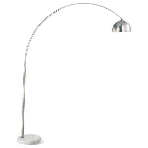 Krester - Arched Floor Lamp - Brushed Steel And Chrome - Simple Home Plus