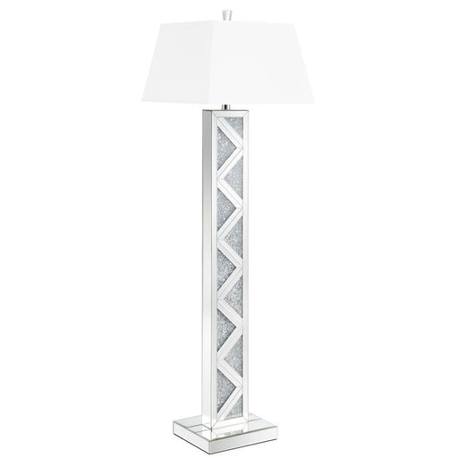 Carmen - Geometric Base Floor Lamp - Silver - Simple Home Plus