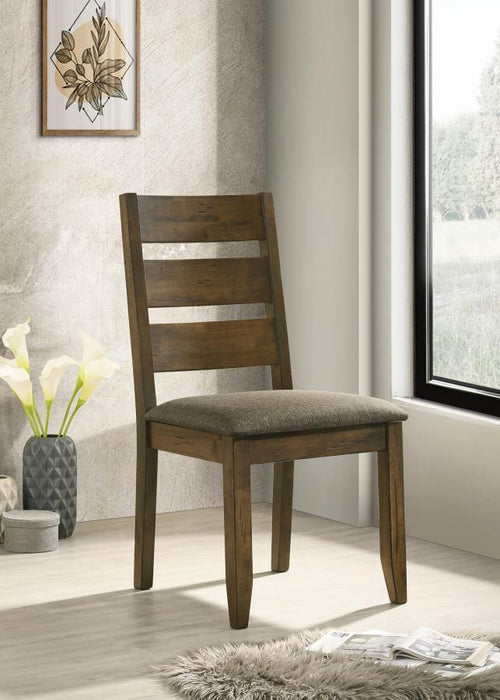 Alston - Ladder Back Dining Side Chairs (Set of 2) - Knotty Nutmeg And Gray - Simple Home Plus