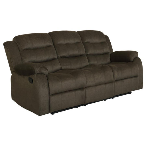 Rodman - Pillow Top Arm Motion Sofa - Olive Brown - Simple Home Plus