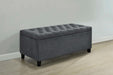 Samir - Lift Top Storage Bench - Charcoal - Simple Home Plus