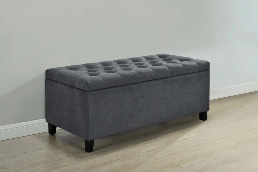 Samir - Lift Top Storage Bench - Charcoal - Simple Home Plus