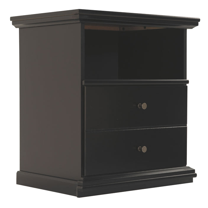 Maribel - Black - One Drawer Night Stand - Simple Home Plus