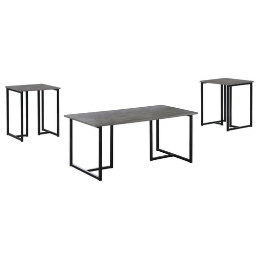 Nyla - 3 Piece Occasional Set - Weathered Gray And Black - Simple Home Plus