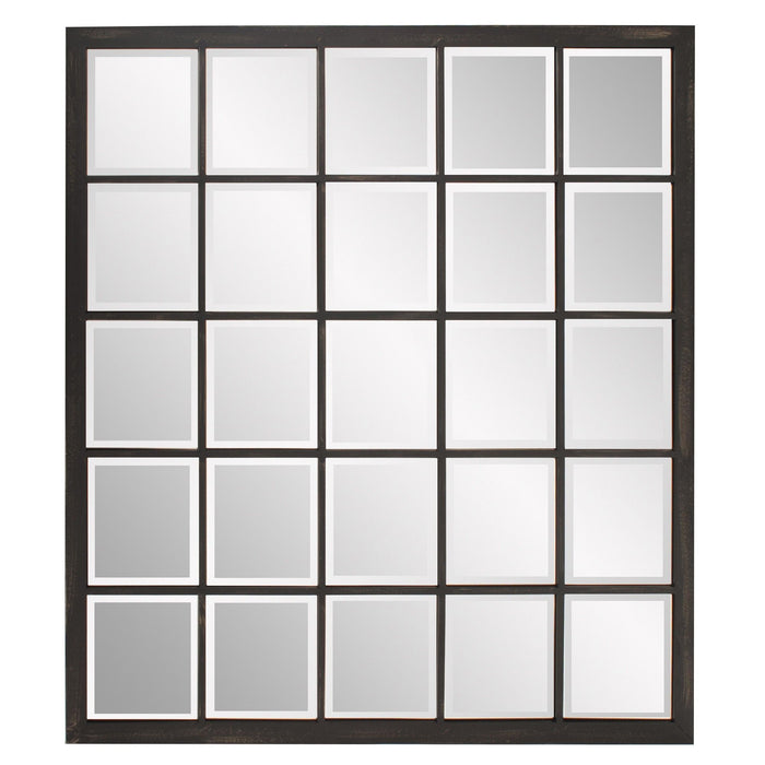 Rectangular Mirror With Beveled Edge - Antique Black