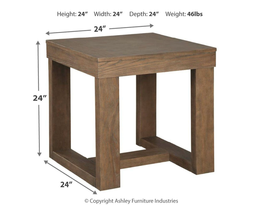 Cariton - Gray - Square End Table - Simple Home Plus