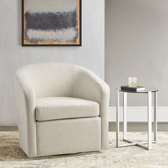 Amber - Swivel Chair - Ivory