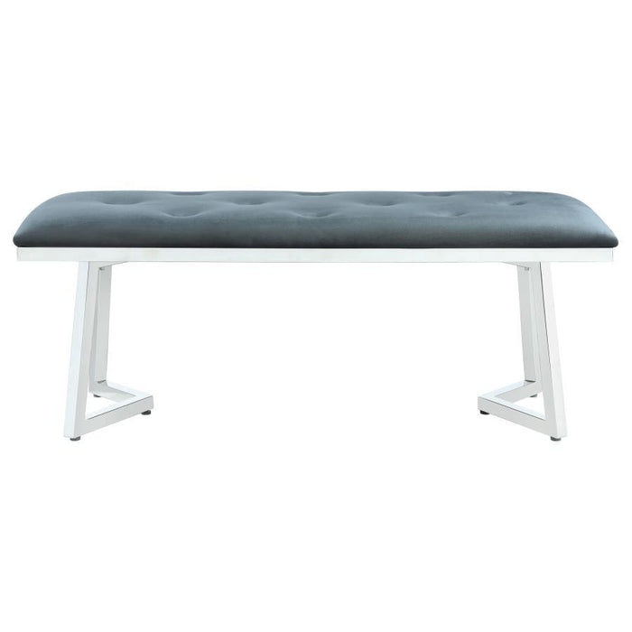 Beaufort - Upholstered Tufted Bench - Dark Gray - Simple Home Plus