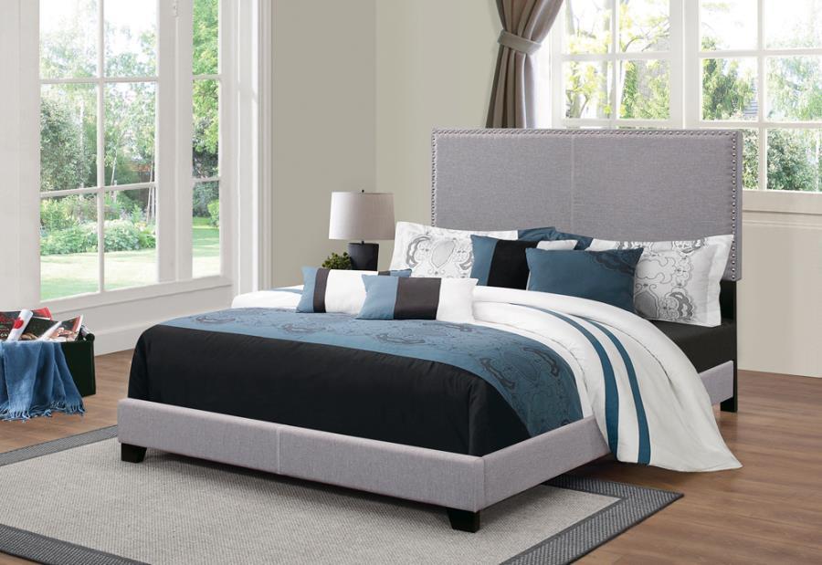 Boyd - Upholstered Bed with Nailhead Trim - Simple Home Plus