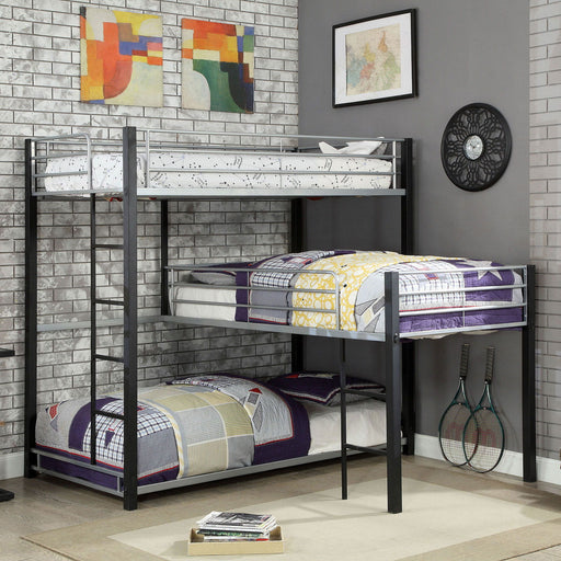 Aubrey - Twin Triple Decker Bed - Sand Black - Simple Home Plus