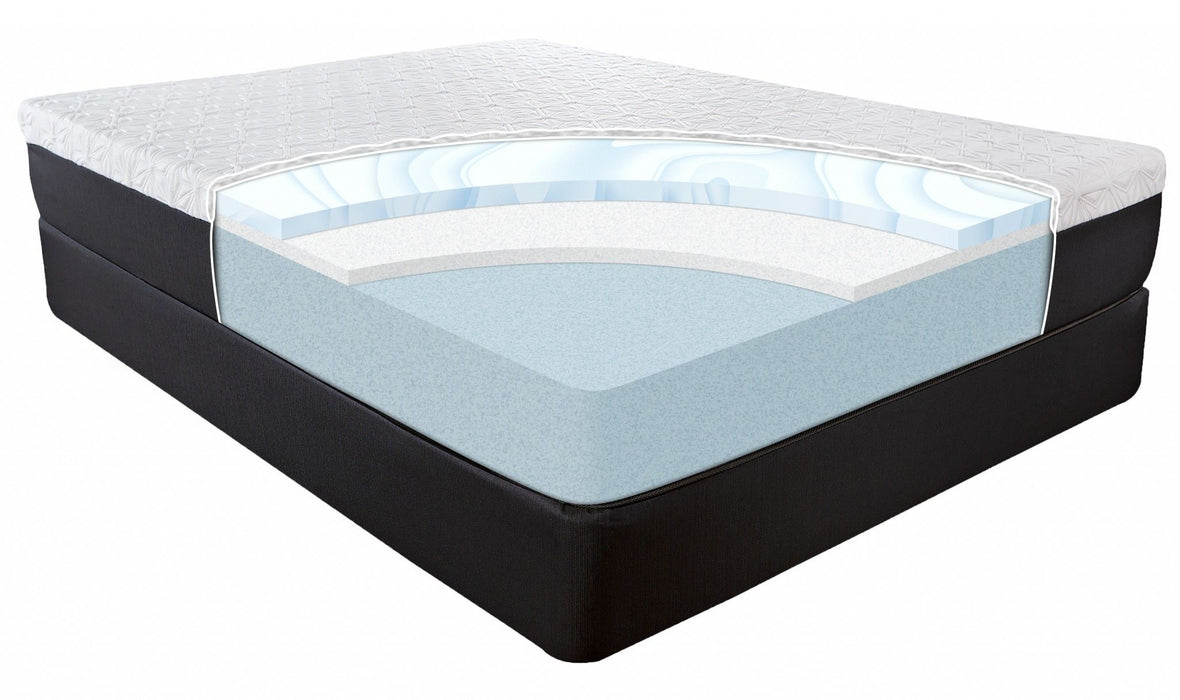 10.5" Twin Lux Gel Infused Memory Foam And High Density Foam Mattress - White / Black