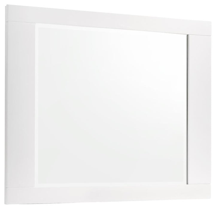 Felicity - Rectangle Dresser Mirror - Glossy White - Simple Home Plus