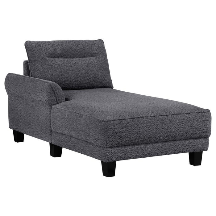 Caspian - Upholstered Curved Arms Sectional Sofa - Simple Home Plus