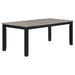 Elodie - Rectangular Dining Table With Extension Leaf - Gray And Black - Simple Home Plus