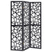 Nailan - 3-panel Open Mosaic Pattern Room Divider - Black - Simple Home Plus