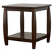 Dixon - Square End Table With Bottom Shelf - Espresso - Simple Home Plus