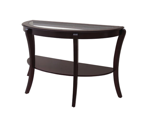 Finley - Semi - Oval Coffee Table - Espresso - Simple Home Plus