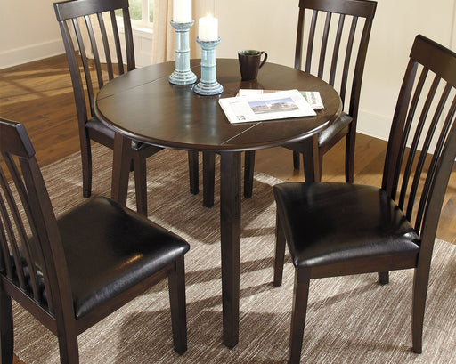 Hammis - Dark Brown - Round Drm Drop Leaf Table - Simple Home Plus