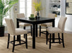 Kristie - 5 Piece Counter Height Table Set - Antique Black - Simple Home Plus