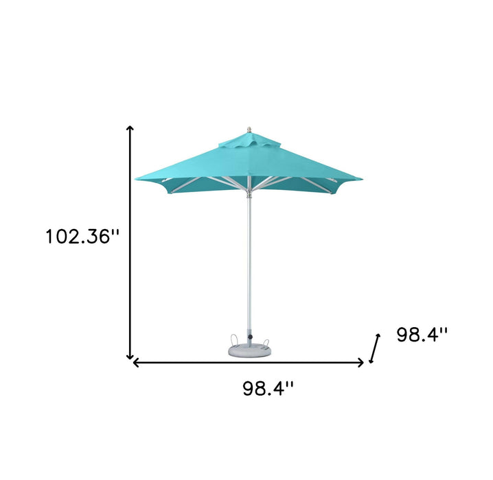 Polyester Square Market Patio Umbrella - Aqua