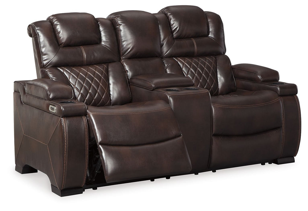 Warnerton - Chocolate - Pwr Rec Loveseat/Con/Adj Hdrst - Simple Home Plus