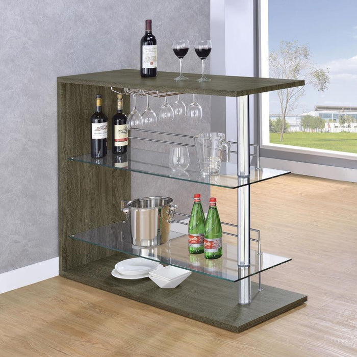 Prescott - Rectangular 2-Shelf Bar Unit - Simple Home Plus