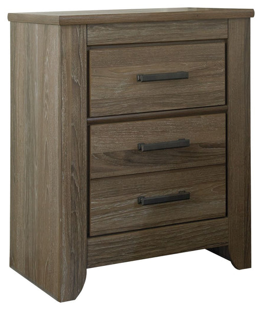 Zelen - Warm Gray - Two Drawer Night Stand - Simple Home Plus