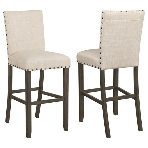 Ralland - Upholstered Bar Stools With Nailhead Trim (Set of 2) - Simple Home Plus