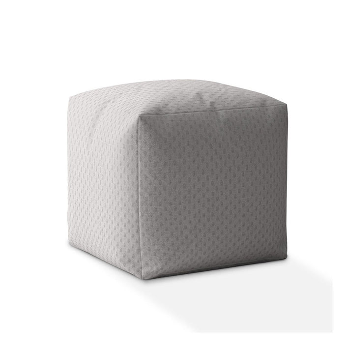 Polyester Pouf Ottoman - Gray