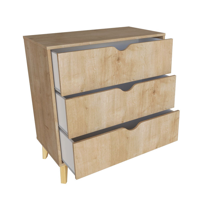 Three Drawer Dresser - Natural