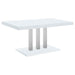 Brooklyn - Rectangular Dining Table - White High Gloss And Chrome - Simple Home Plus