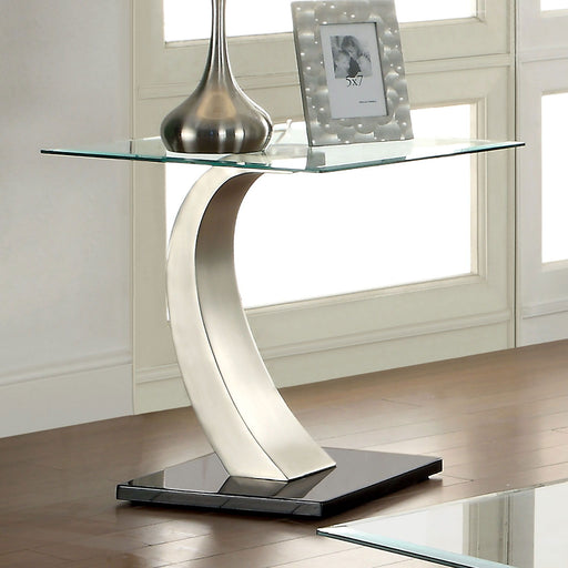 Roxo - End Table - Satin Plated / Black - Simple Home Plus