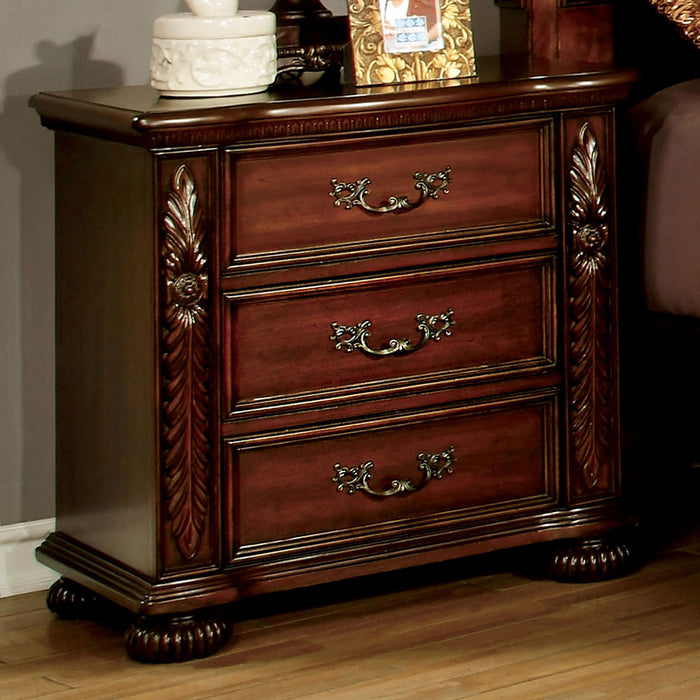 Arthur - Nightstand - Brown Cherry - Simple Home Plus