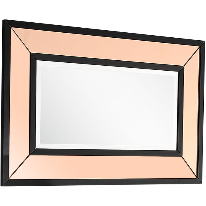 26" Wood Framed Accent Mirror - Rose Gold