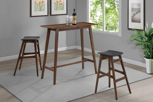 Finnick - Tapered Legs Bar Stools (Set of 2) - Dark Gray And Walnut - Simple Home Plus