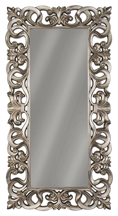 Lucia - Antique Silver Finish - Floor Mirror - Simple Home Plus