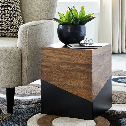 Trailbend - Brown / Gunmetal - Accent Table - Simple Home Plus