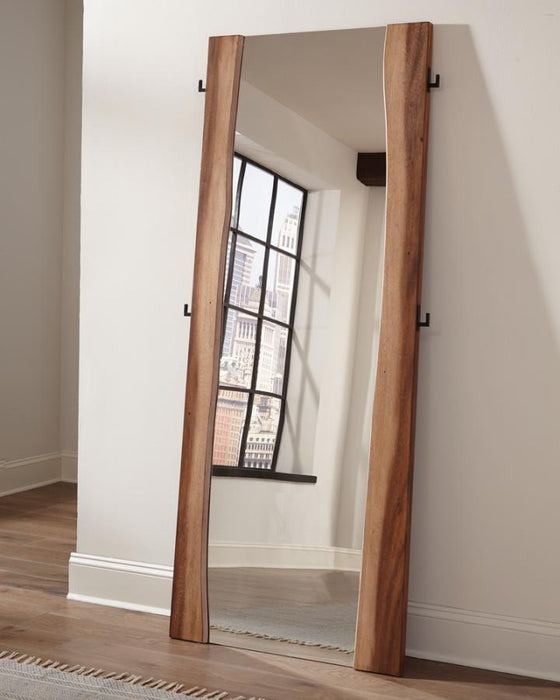 Winslow - Standing Mirror - Smokey Walnut And Coffee Bean - Simple Home Plus