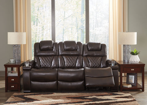 Warnerton - Brown Dark - Pwr Rec Sofa With Adj Headrest - Simple Home Plus