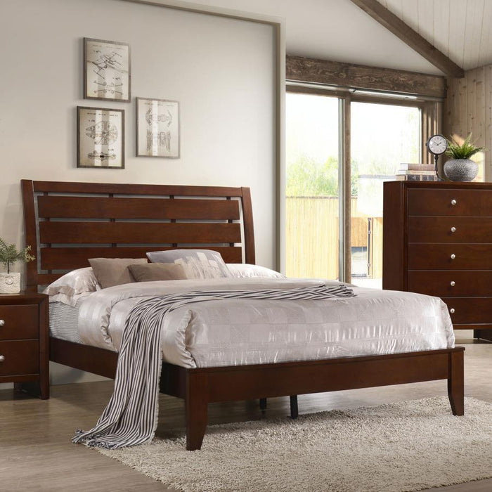 Serinity - Panel Bed with Cut-out Headboard - Simple Home Plus