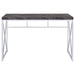 Grimma - Writing Desk - Rustic Gray Herringbone - Simple Home Plus