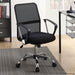 Gerta - Office Chair With Mesh Backrest - Black And Chrome - Simple Home Plus