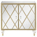 Astilbe - 2-Door Accent Cabinet - Mirror And Champagne - Simple Home Plus