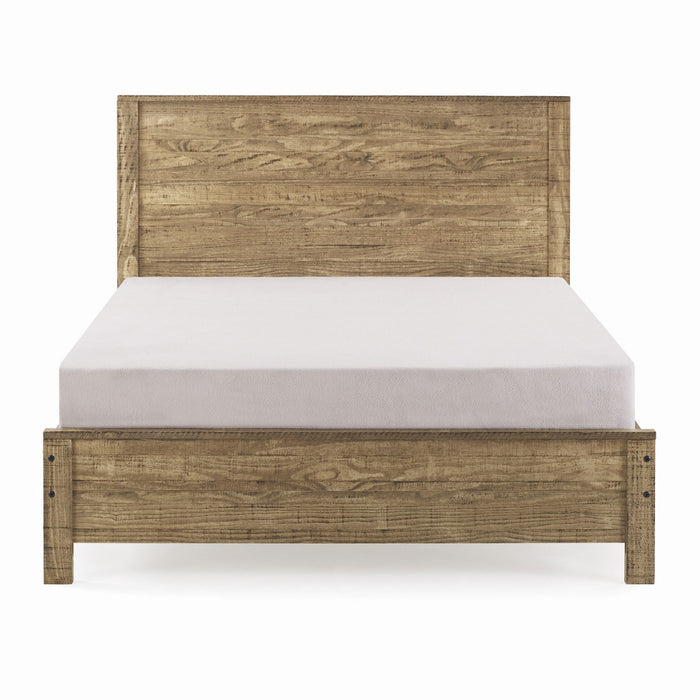 Solid Wood Twin Bed Frame - Walnut Brown