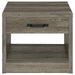 Felix - 1-Drawer Square Engineered Wood End Table - Gray Driftwood - Simple Home Plus