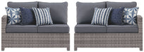 Salem - Gray - Raf / Laf Loveseat W/Cush (Set of 2) - Simple Home Plus